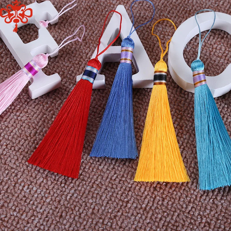 Маленькая подвеска в китайском старинном стиле с цветной кисточкой 5 дюймов 10