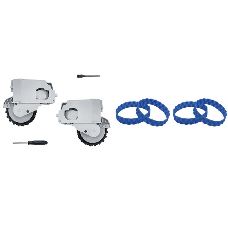 

2 Set Vacuum Cleaner Accessories: 1 Set Wheel Sweeper Tire Accessories Set & 1 Set Anti-Skid Anti-Wear Tire Skin