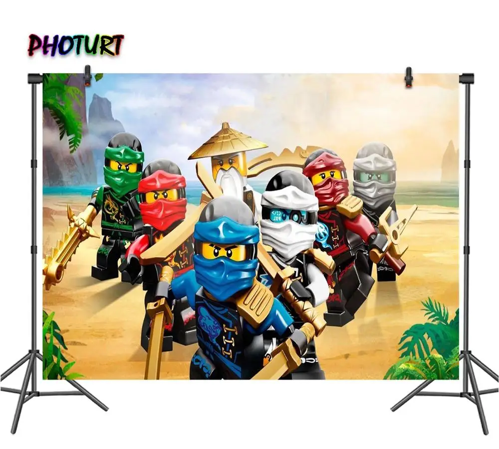 PHOTURT Toy Ninjago фоны для фотосъемки детский душ вечеринка мальчика день рождения фон