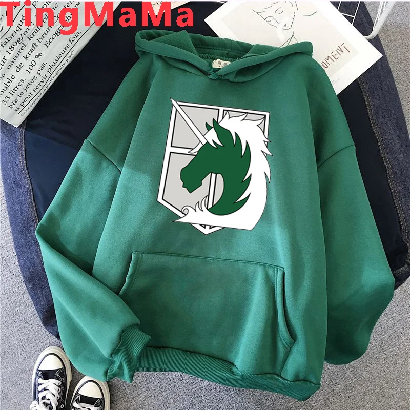 

Attack on Titan Shingeki No Kyojin Titans Attack hoodies female hip hop grunge Oversized women hoddies grunge