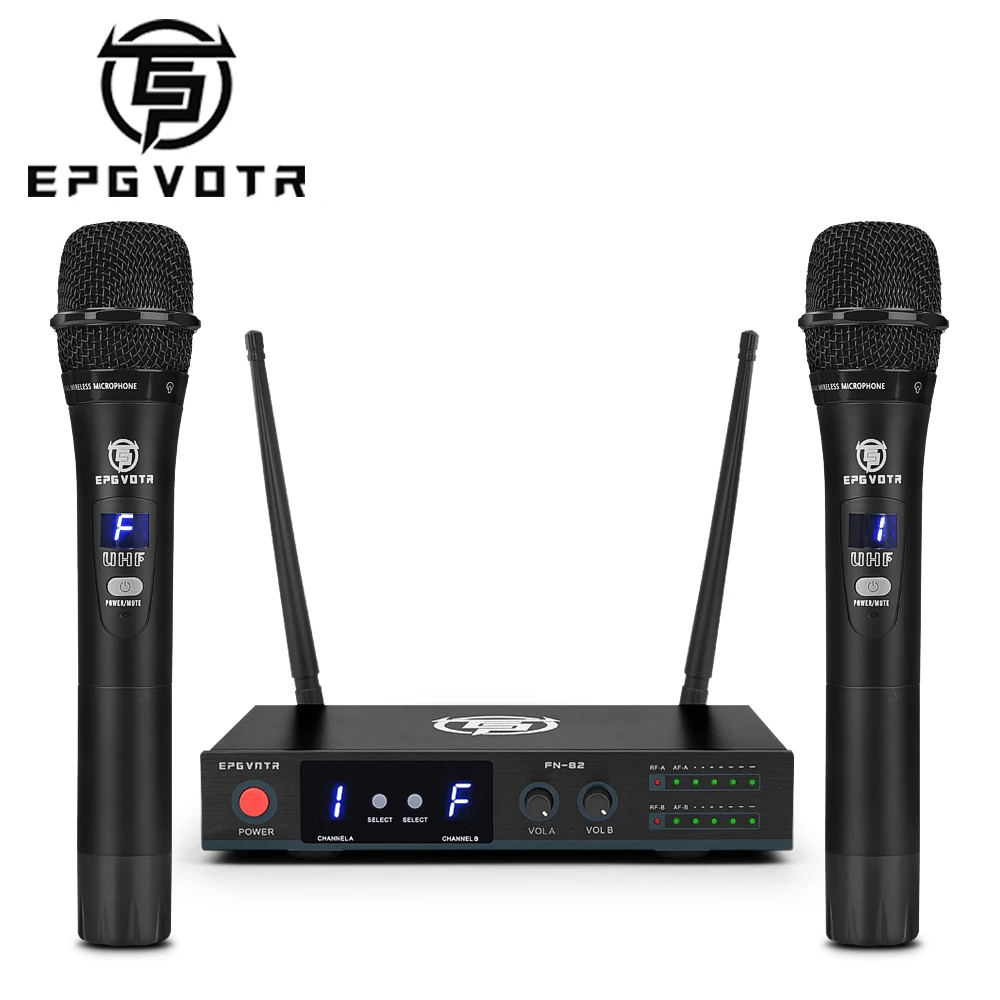 Беспроводной микрофон FN-82 UHF профессиональный ручной с регулируемой частотой