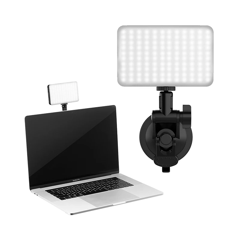 

VIJIM TPU Suction Cup Bracket+VL120 3200K-6500K LED Video Light Vlog Pocket Light Adjustable Color temperature with Silicone Box
