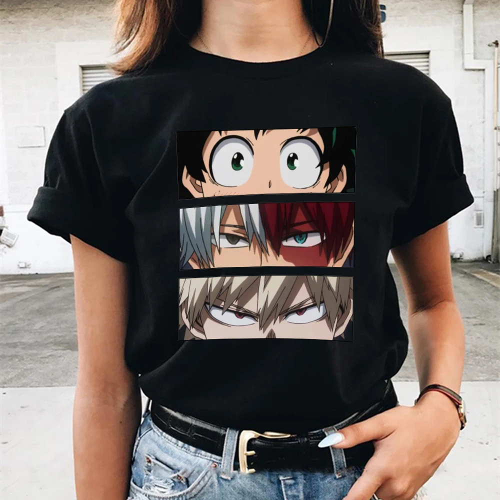 

My Hero Academia Cute Anime T Shirt Women Casual Harajuku Tee Oversize Female T-Shirt Summer 2021 Woman Japan Clothes T Shirts