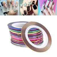 30rolls mixed colors nail striping tape set nail art sticker decorations decal manicure diy stickers for nails