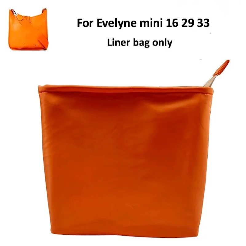 

For mini evelyne16 29 33 Insert Bags Organizer Makeup Handbag Organize Inner Purse Portable base shaper Premium nylon (Handmade）