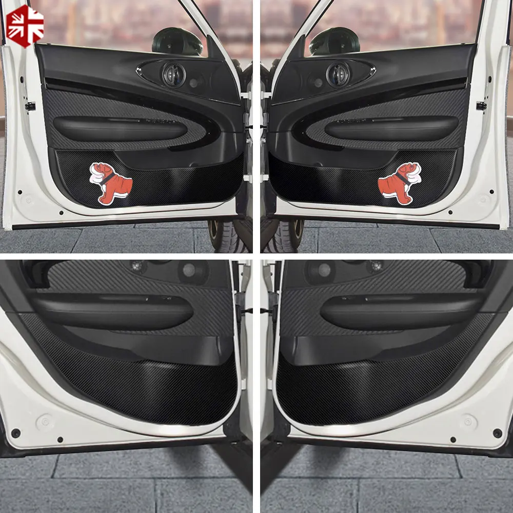 Углеродное волокно шаблон искусственная кожа автомобиля внутренняя дверь