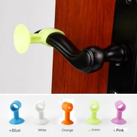 2pcs silicone doorknob free of punch wall mute crash pad household door cabinet handle lock silencer collision cushion stopper