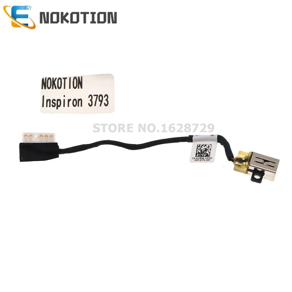 

NOKOTION CN-0228R6 0228R6 For Dell Inspiron 17 3793 DC Power jack flex cable Charging Cable