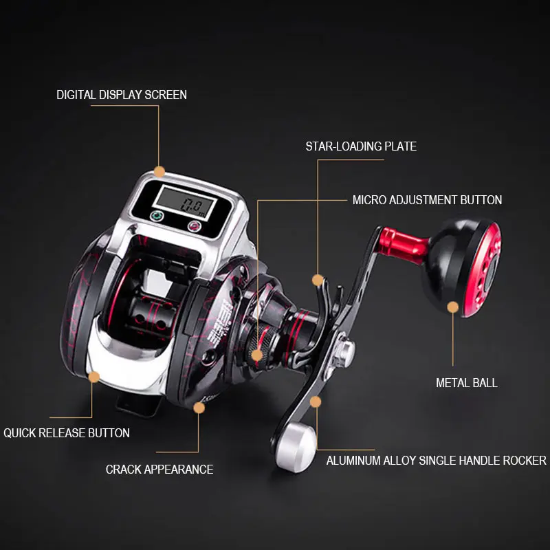 Новая спиннинговая Рыболовная катушка рыбное колесо цифровой дисплей