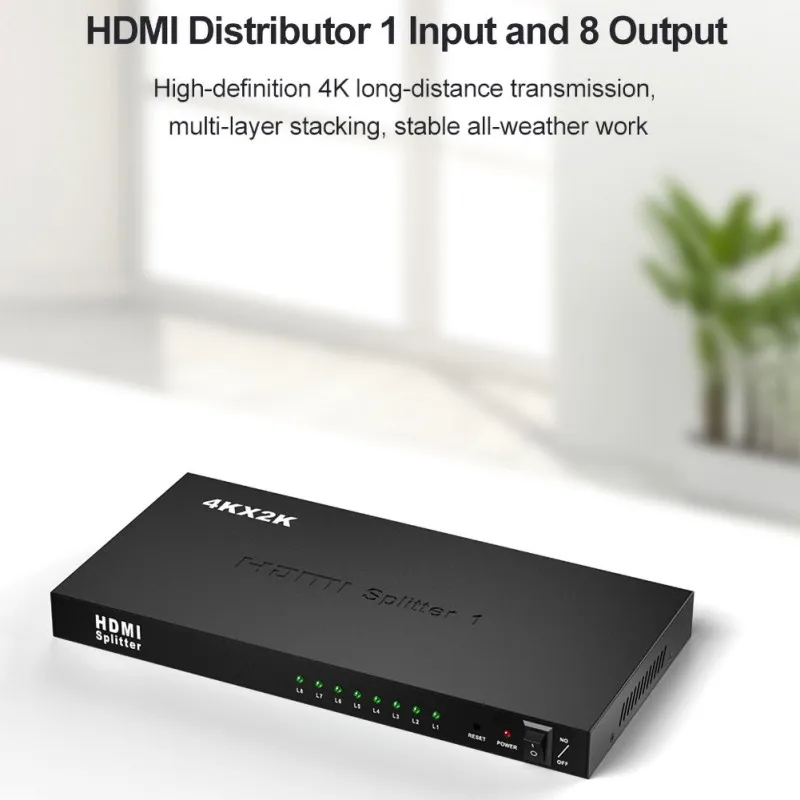 8way HDMI сплиттер Аудио Видео распределитель усилитель с зарядным устройством