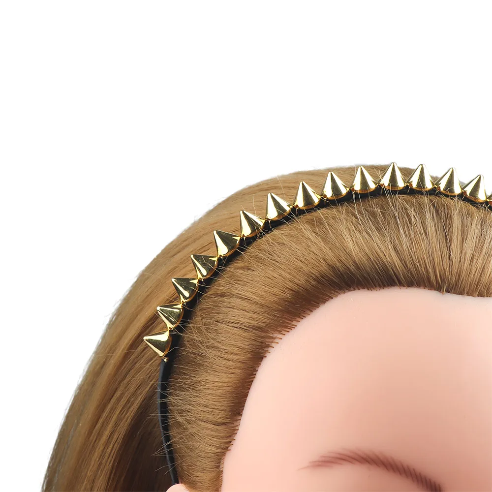 1PC Fashion Cool Metal Headband Spike Rivets Studded Band Party Punk Hair Clips Gothic style headbands for women