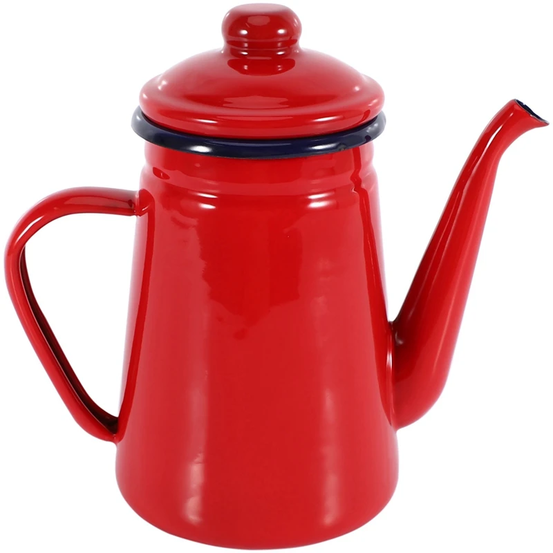 1.1L Enamel Coffee Pot Hand Tea Kettle Induction Cooker Gas Stove Universal | Дом и сад
