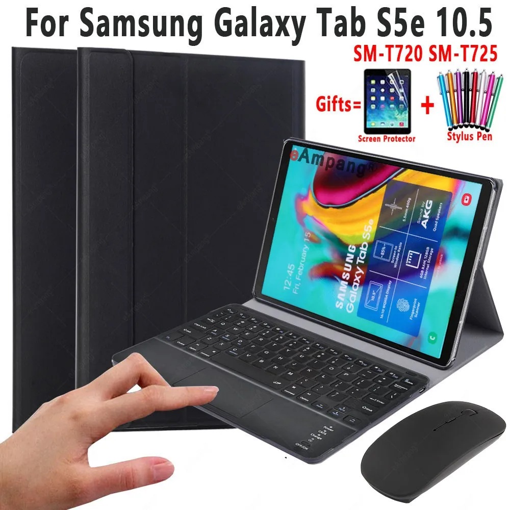 Чехол для клавиатуры с сенсорной панелью и мышью Samsung Galaxy Tab S5e 10 5 2019 | Компьютеры
