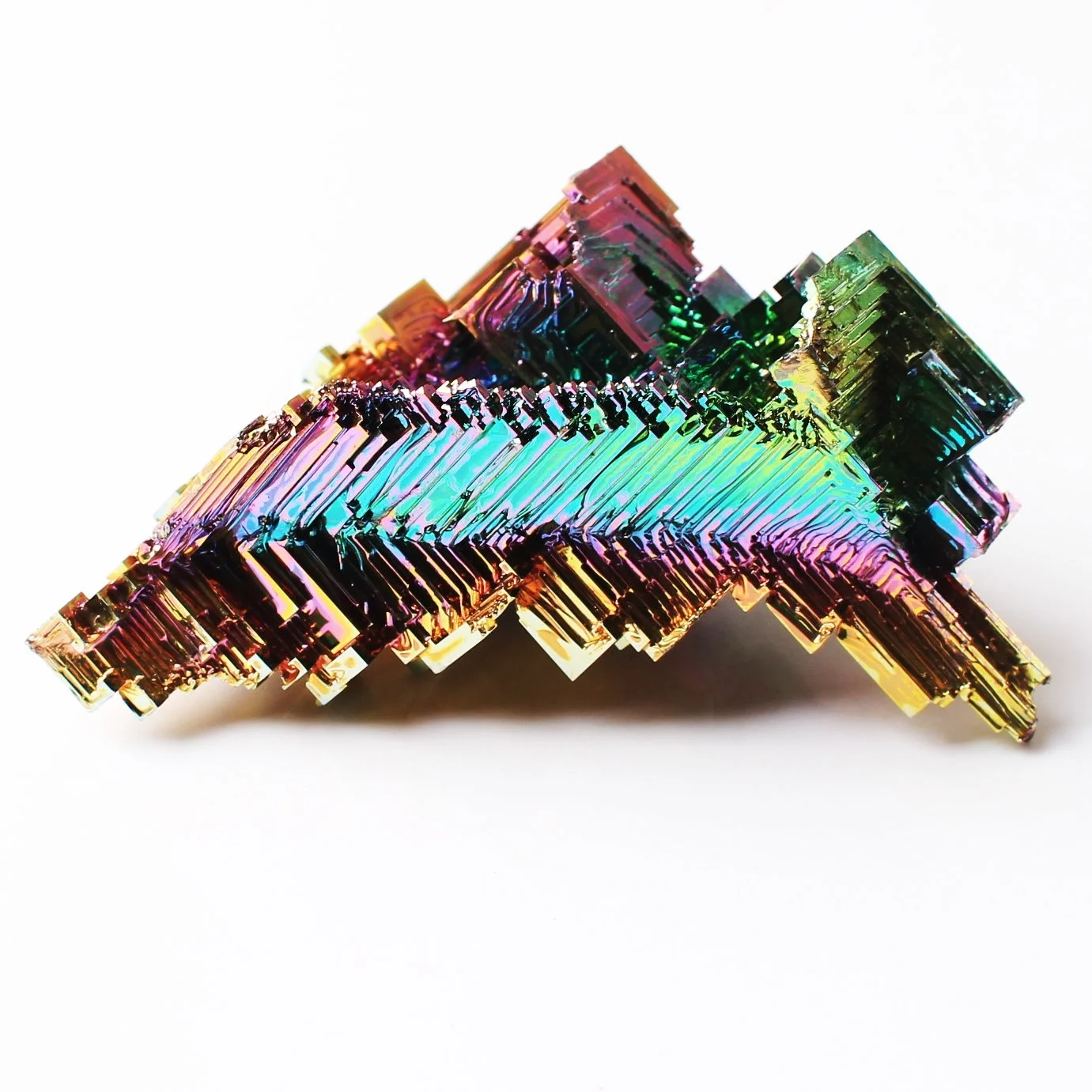 

Натуральный Радужный висмут 200 г-400 г, цветной металлический кластер, минеральный образец, украшение для дома, ювелирные изделия ручной рабо...