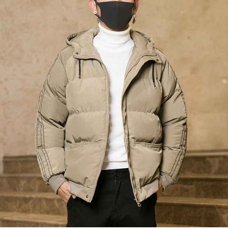 Kksky Fashion Mens Puffer Jacket Hooded Parkas Men Winter Warm Jackets Coat Thick Parka Coats Men Windbreaker Outwear Overcoat