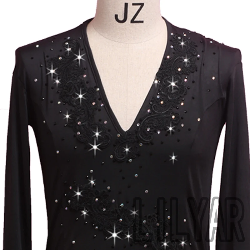

Latin Dance Top Latin Dancing Shirts Adult Kids Competition Performance Wear Salsa Square Professional Practice Clothing