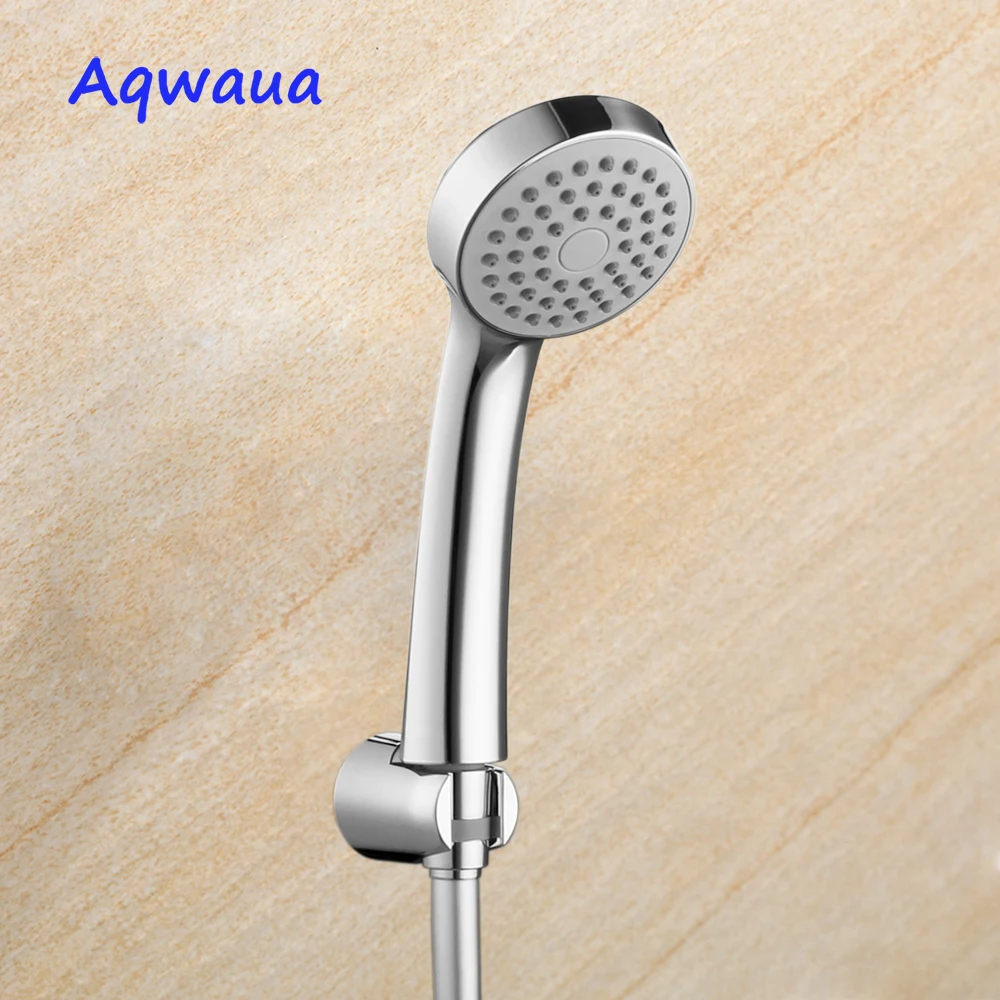 

Aqwaua Hand Hold Shower Head Hand Shower Water Saving ABS Chrome Plated Shower Booster Power Shower Mixer Wholesale Promotion