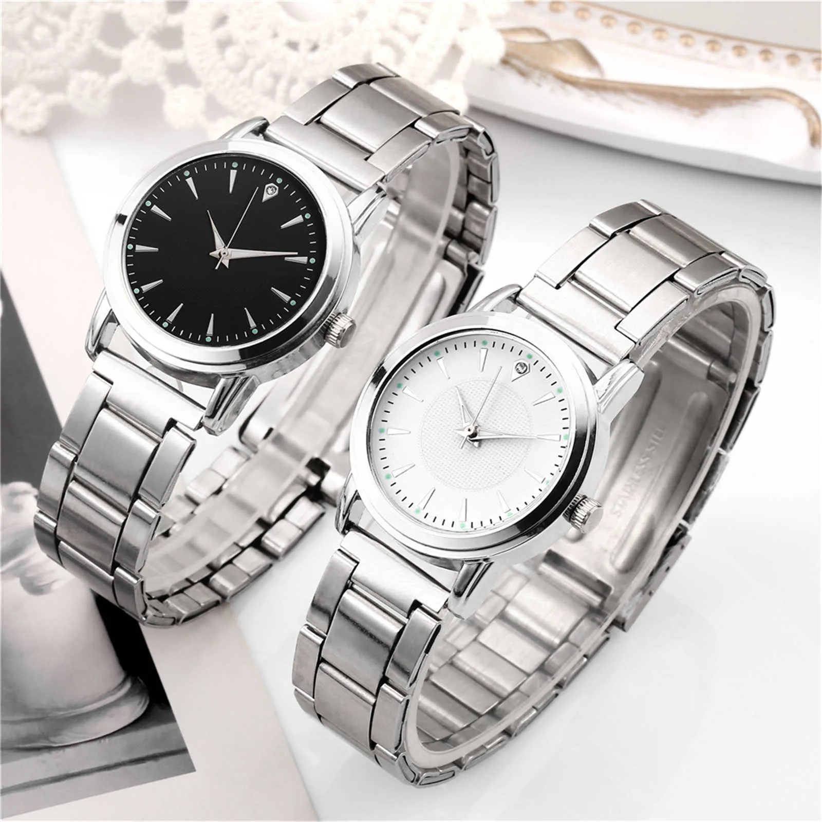 

2021 Luxury Watches Quartz Watch Stainless Steel Dial Casual Bracele Watch Analog Quartz Watch Ladies Watch #1
