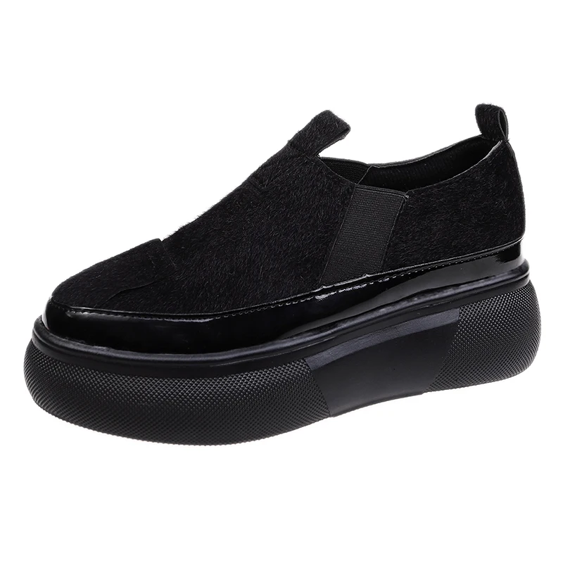 Круглый носок женская обувь Туфли на платформе Сезон осень Женская каждый день