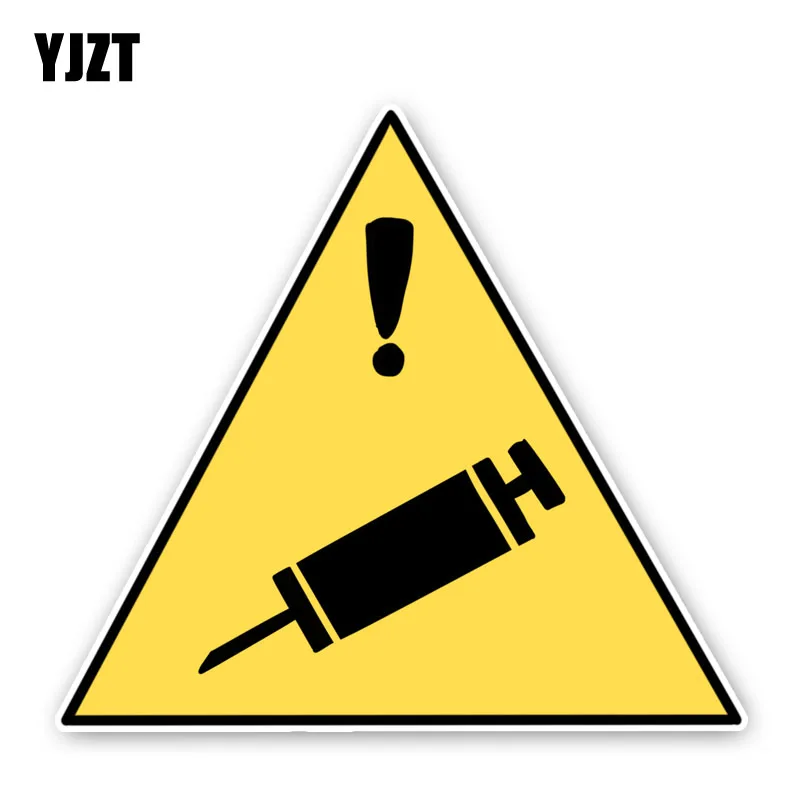 

YJZT 12*13,3 см предупреждающий знак, автомобильные наклейки, аксессуары, бампер, автомобильное окно