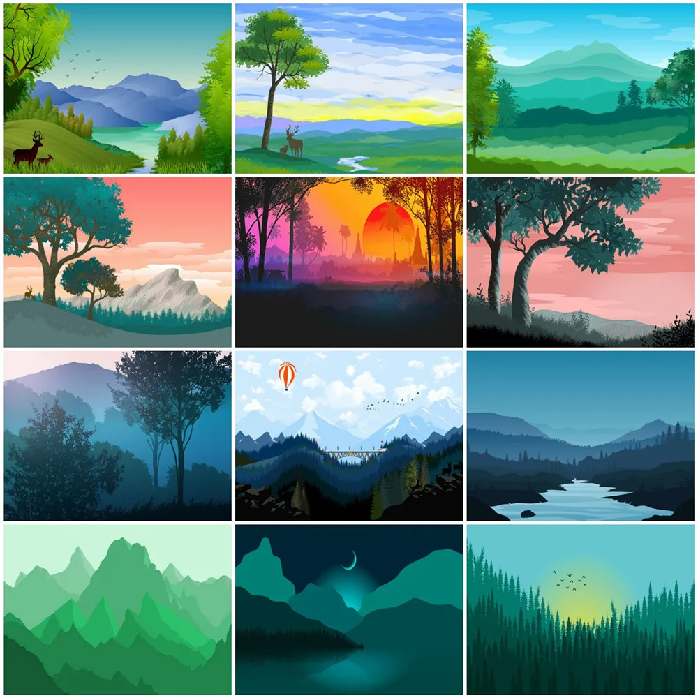 

HUACAN Paint By Number Tree Scenery Pictures By Number Lake Mountain Drawing On Canvas HandPainted Art Gift Kit DIY Decoration