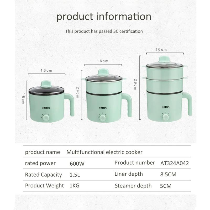 

Electric Cooker Dormitory Multi+cooker Household Multicooker For Hot Pot Cooking And Frying And Steak Office Easy Cooking 220V