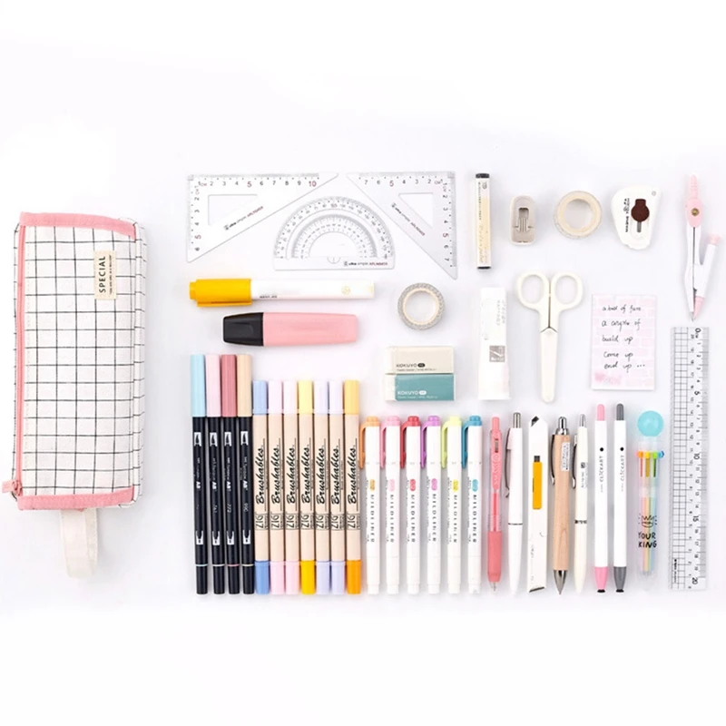 

1Pcs Large Capacity Fabric Pencil Cases Bags Pouch Creative Pen Box Case School Office Stationary Supplies