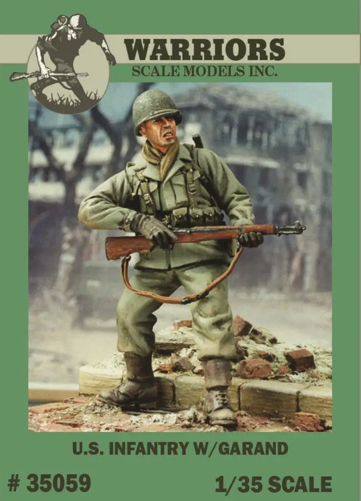 1/35 WWII US Infantry W/ Garand Resin Figure WARRIORS #35059 Unassembled Uncolored