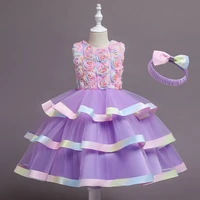 kids dress for girls dresses for party and wedding christmas clothing princess flower tutu dress children prom ball gown