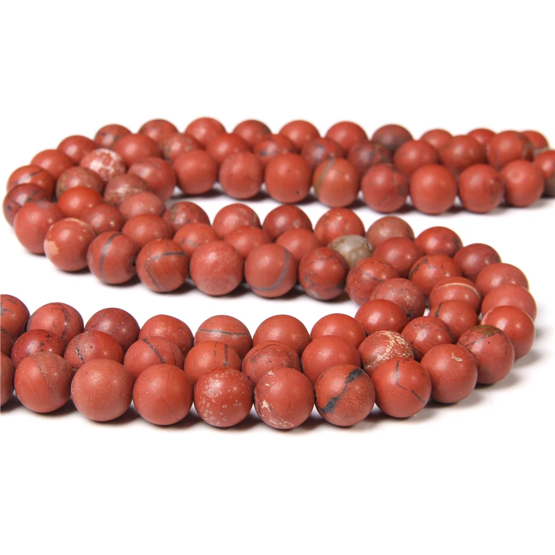 Бусины Из Натурального матового Красного камня круглые бусины из свободные 4 6 8 10