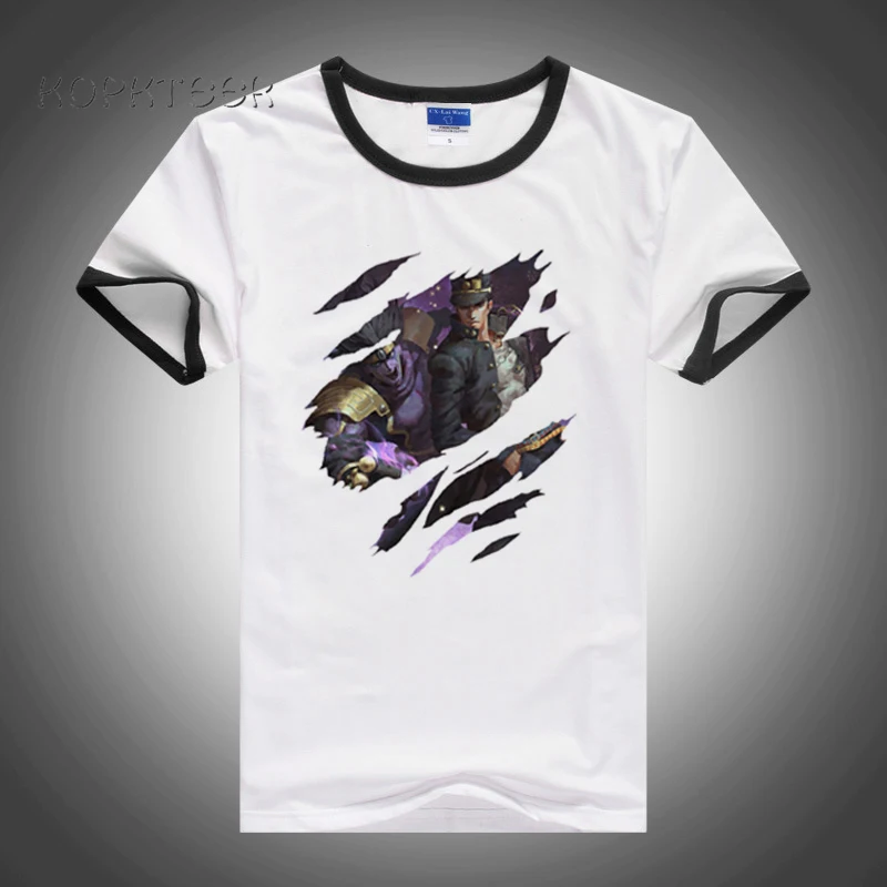 Новая мужская забавная футболка jojo Kujo Jotaro Za Warudo JoJo Необычные приключения Мужская