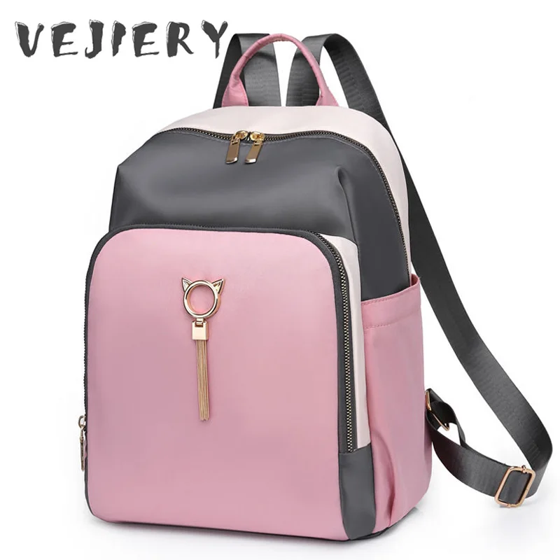 

Oxford Female School Bags Large Capacity Teenage Girls Student Backpacks Fashion Women Shoulder Backpack New Female Laptop Bags