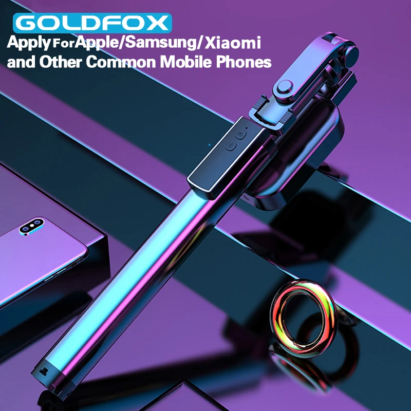 Портативная селфи палка скрытый Штатив для телефона Huawei iPhone заполняющий свет 170