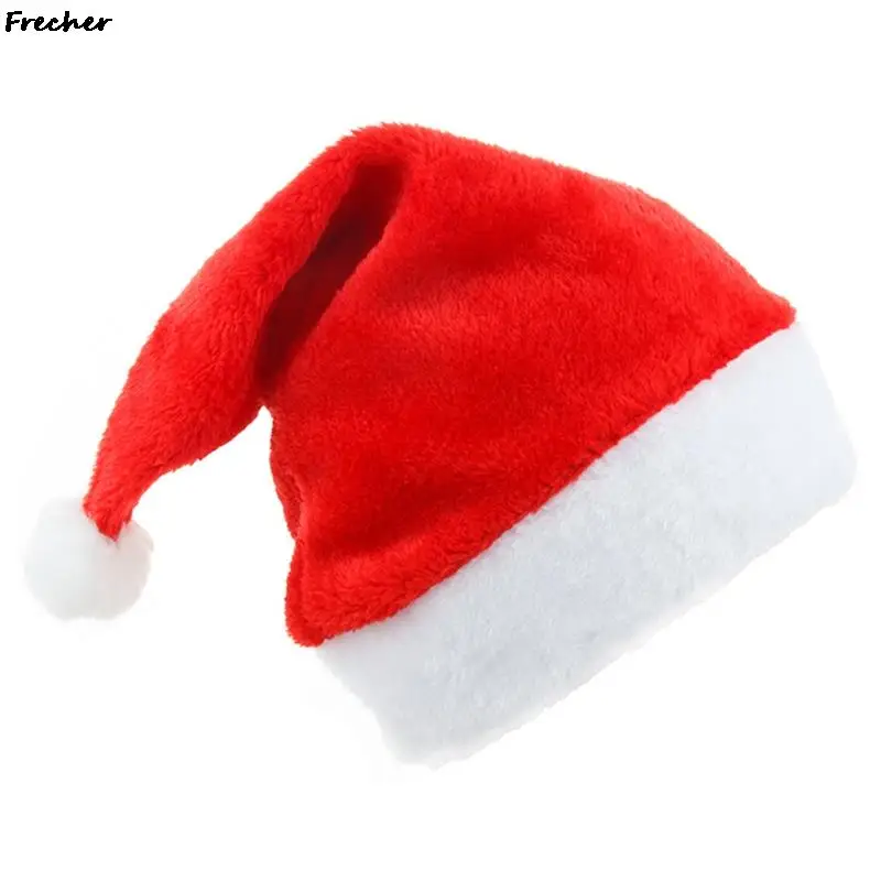 

Cute Christmas Cap Thick Warm Plush Santa Claus Fancy Dress Hat Christmas Hats Suitable For Adults Children Decoration
