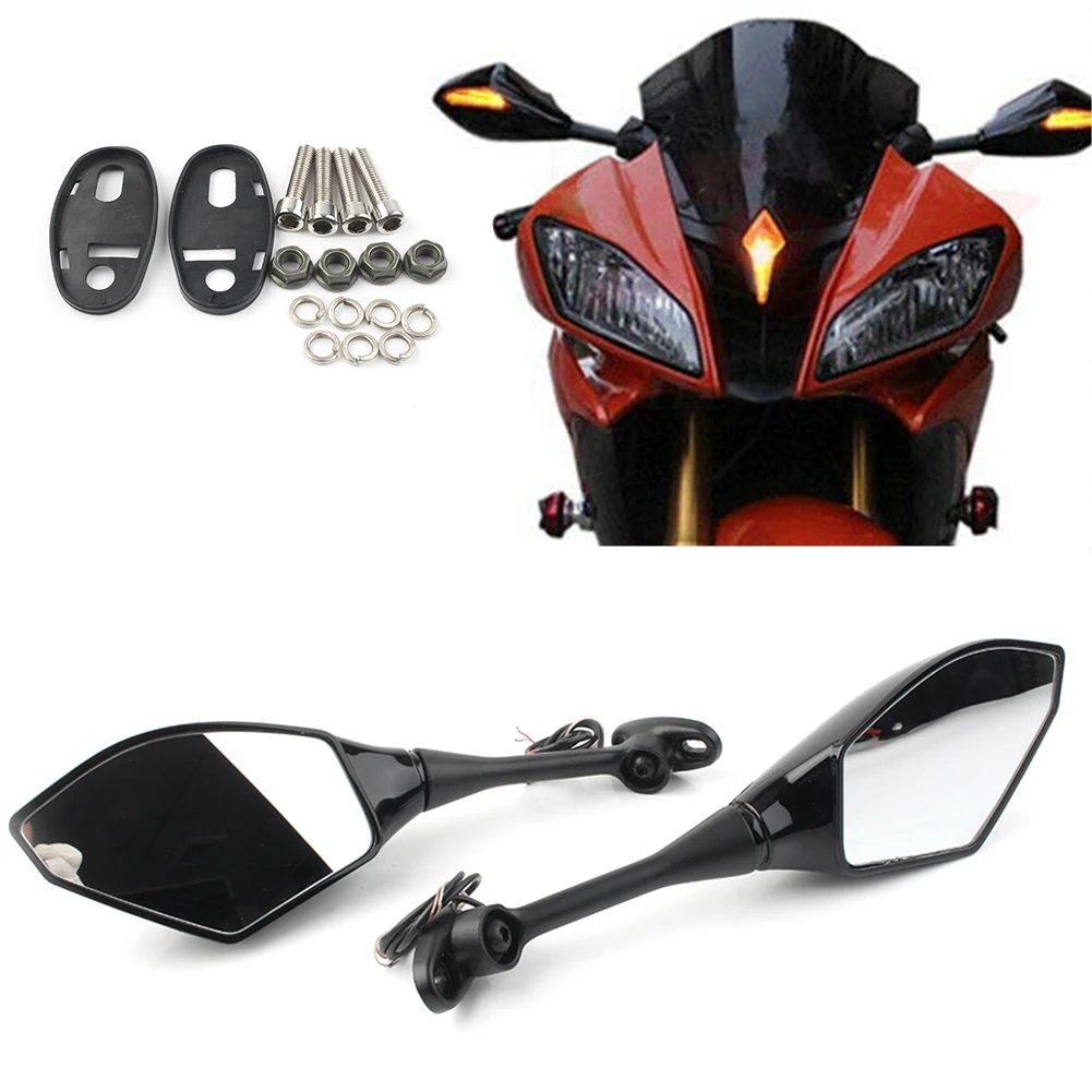 Мотоциклетные светодиодные боковые зеркала заднего вида для Honda CBR600RR 2003 2017 CBR1000RR