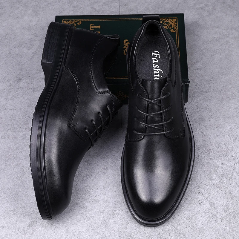 

Men's Business Formal Shoes 2021 New England Lace-Up Work Shoes Lightweight Soft Bottom Breathable Wear-Resistant Wedding Shoes