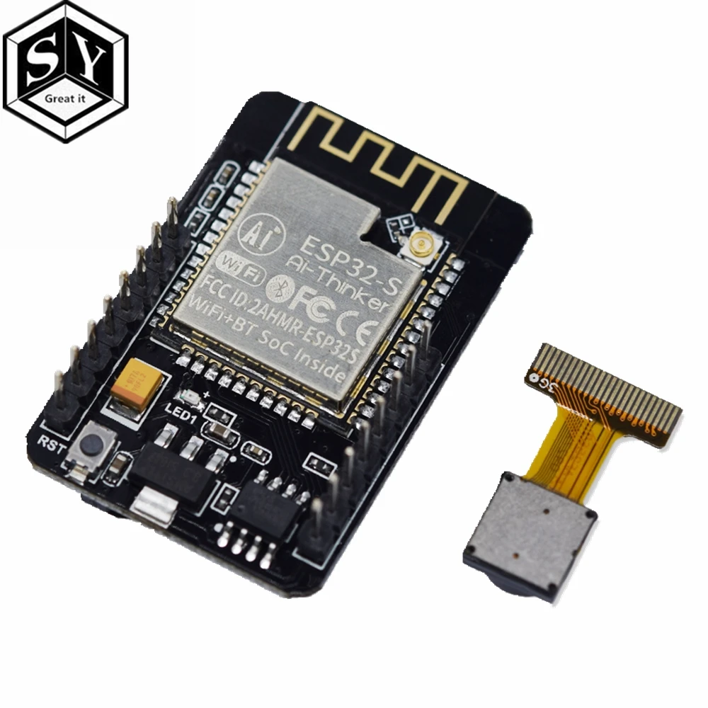 1 шт. Great IT ESP32-CAM WiFi+ модуль Bluetooth модуль камеры макетная плата ESP32 с модулем камеры OV2640 2MP для Arduino