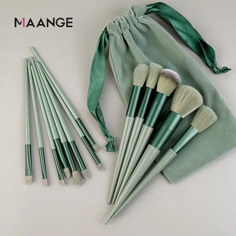 13 шт. набор кистей для макияжа темно-зеленые тени век | Красота и здоровье