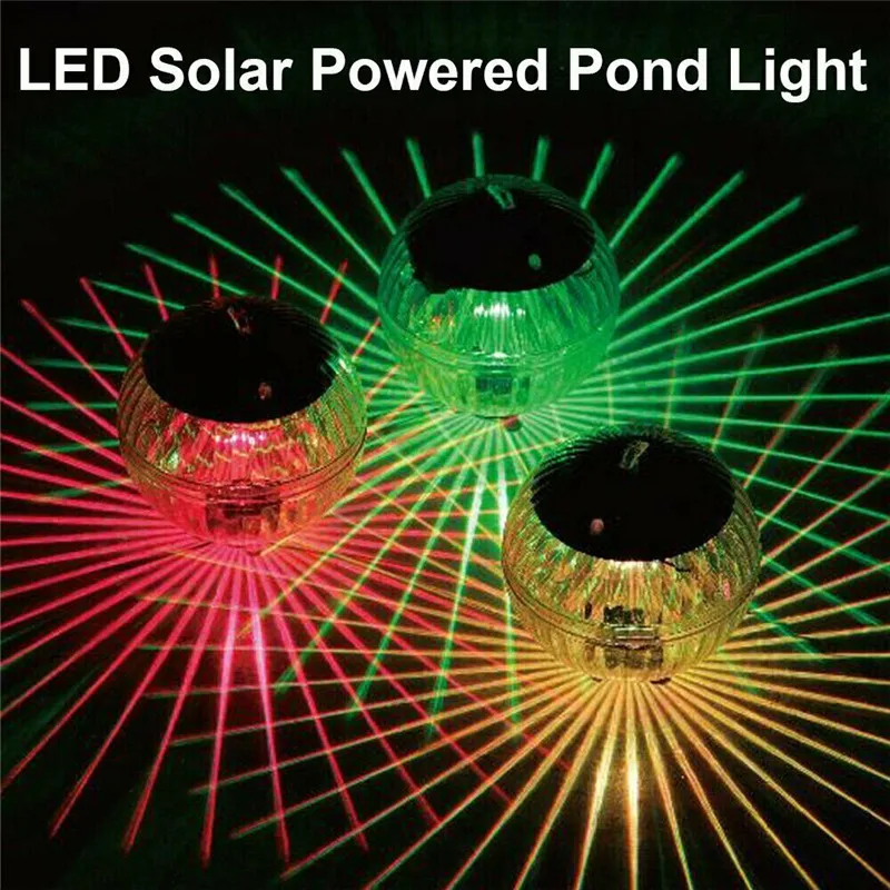 

Solar Colorful LED Water Float Light Waterproof Floating Light Outdoor Garden Swimming Pool Color Changing Water Drift Lamp