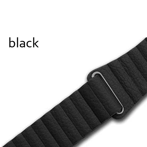 black Современный ремешок с пряжкой для apple watch 44 мм 40 мм iwatch 42 мм 38 мм браслет из натуральной кожи ремень для apple watch 5 4 3 2 1 - Цвет ремешка: black