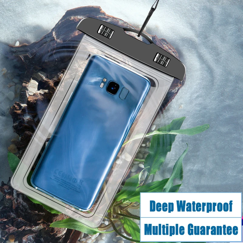 Universal Clear Mobile Phone Dry Pouch Waterproof PVC Cell Bag For Swimming Diving Water Sports Case 20*11*1.3cm | Мобильные