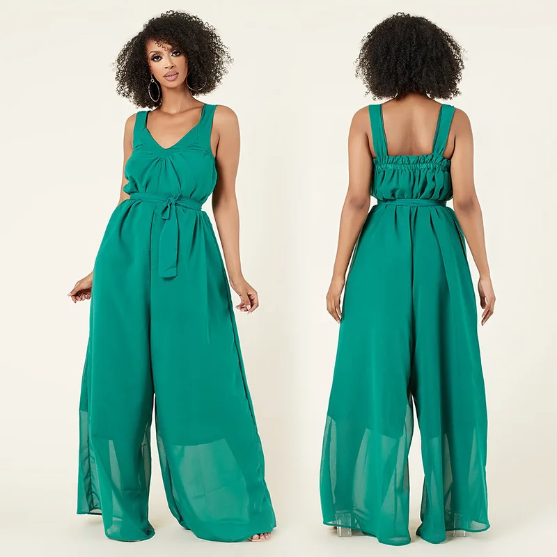 Африканская одежда для женщин комбинезон без рукавов Свободный летний