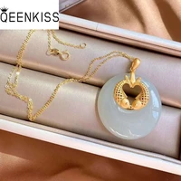 qeenkiss nc5178 fine jewelry wholesale fashion woman girl bride mother birthday wedding gift vintage carp 24kt gold necklace