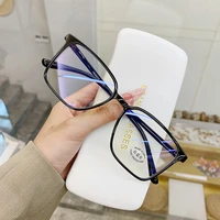 2021 fashion women square plastic eyeglasses men transparent optical glasses frame blue light blocking glasses clear eyewear