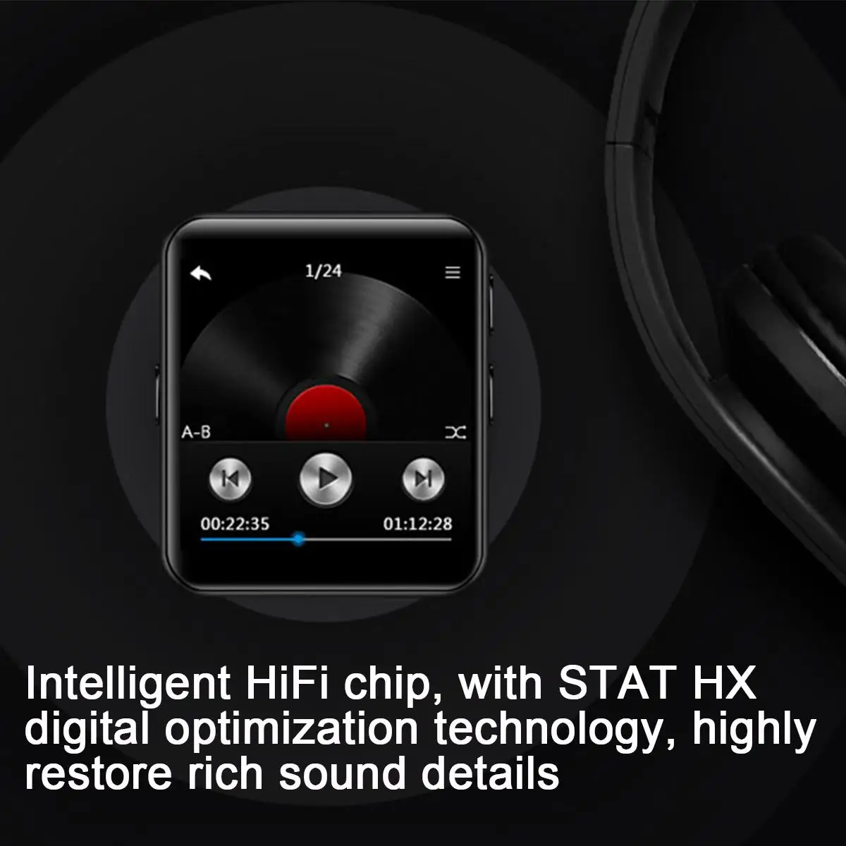 Mp3-плеер 1 54 дюймов bluetooth Hi-Fi музыкальный плеер с полноэкранным сенсорным экраном