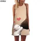 Женский сарафан KYKU, в стиле бохо, с 3D-принтом