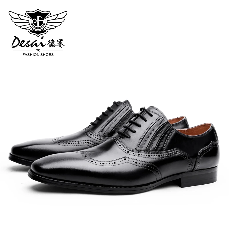 Desai мужская обувь чистая полиция натуральная веганская кожаная для формального