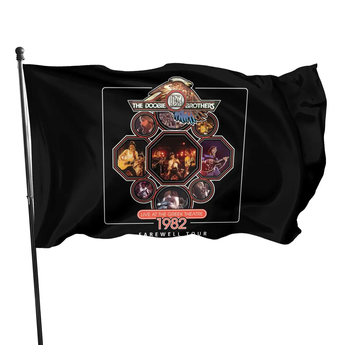 

The Doobie Brothers American Rock Band Cotton 100 Brand New Fresh Design Splicing Womens Punk Goth Flag