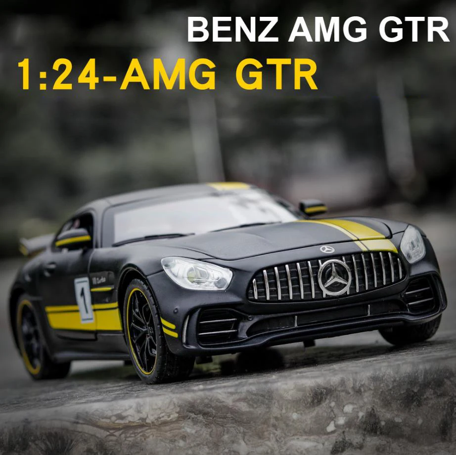 Моделирование Горячие 1:24 Масштаб колеса автомобиля benz AMG-GTR Металлическая Модель