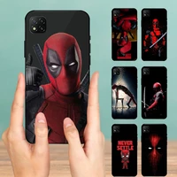 soft tpu phone case for redmi 10 9 8 7 6 pro deadpool marvel original